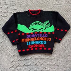 *VINTAGE* 19080s/1990s TMNT Sweater ~ 6‎
